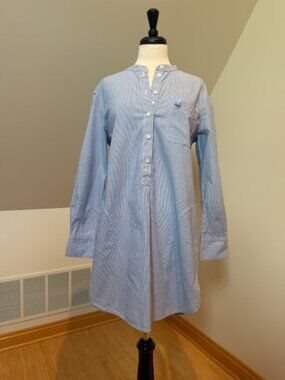 Alex Mill | Cotton Blue-White Striped Popover Shirt Dress